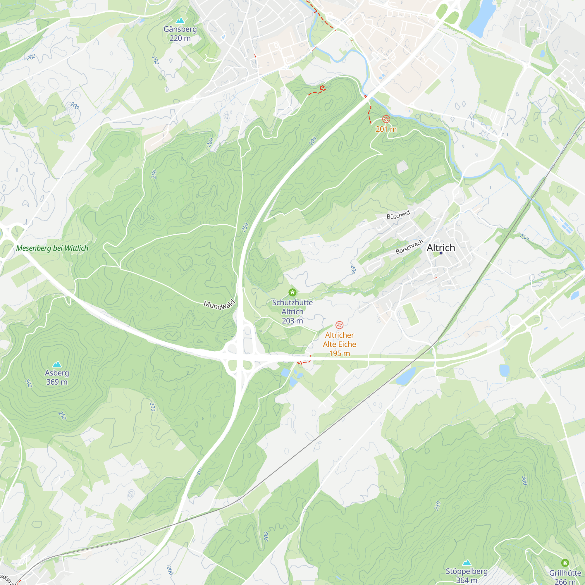 Schutzhütte Altrich map