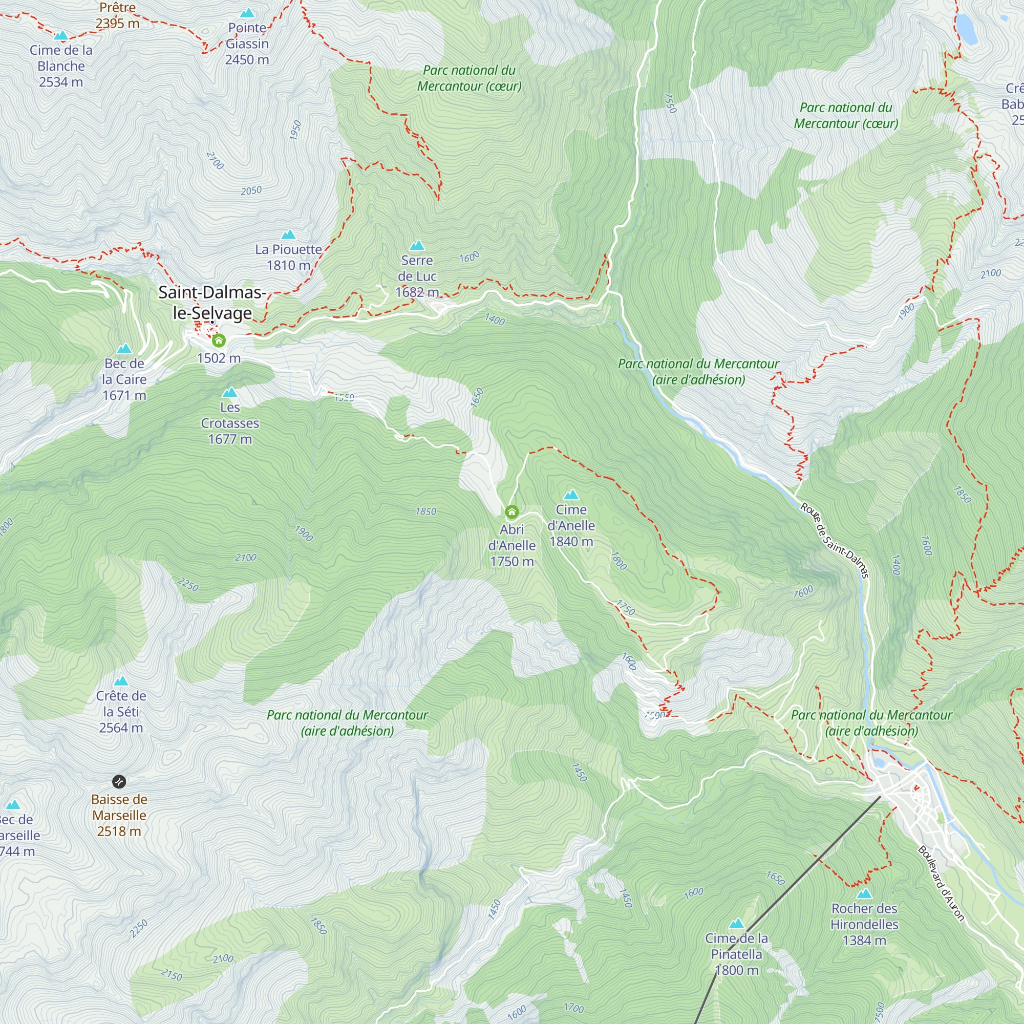 Abri d'Anelle map