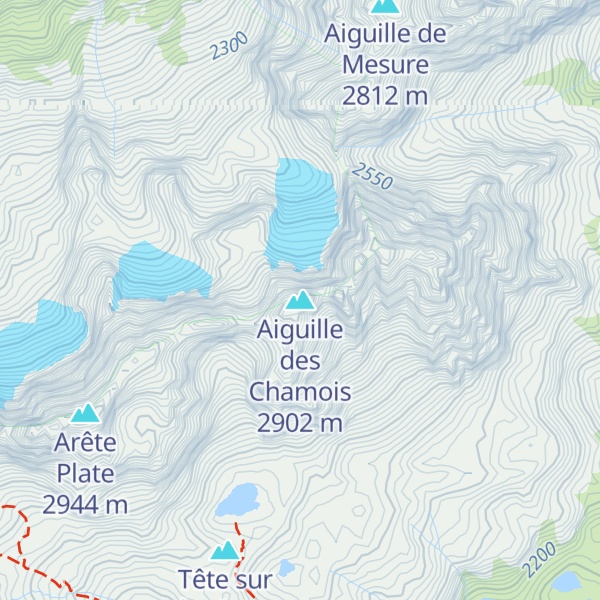 Map of Aiguille des Chamois