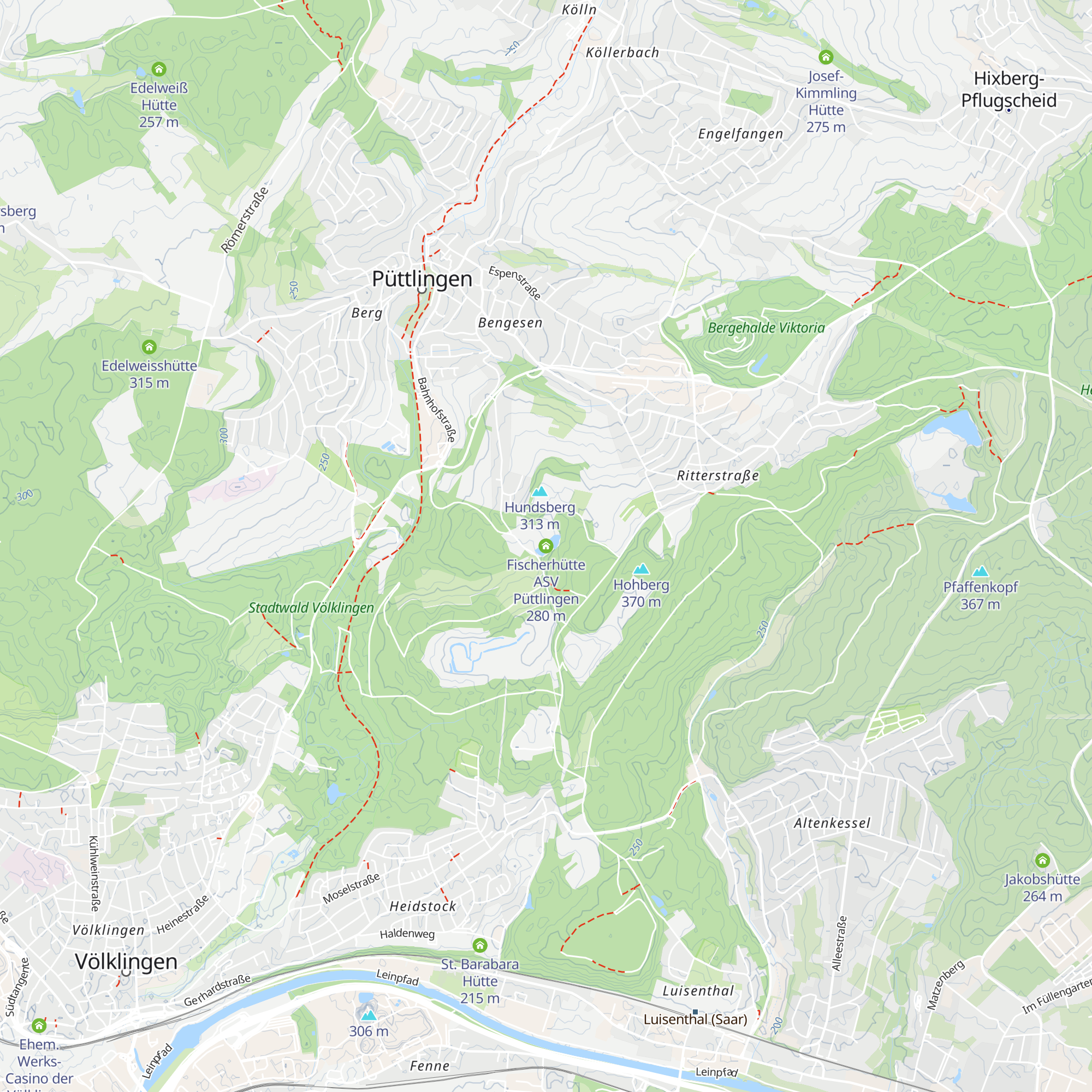 Fischerhütte ASV Püttlingen map