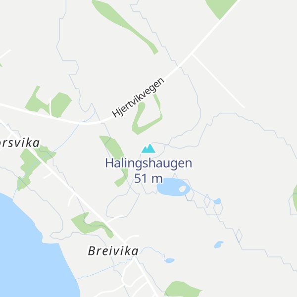 Map of Halingshaugen