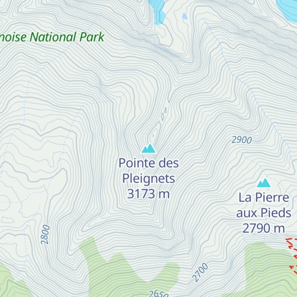 Map of Pointe des Pleignets