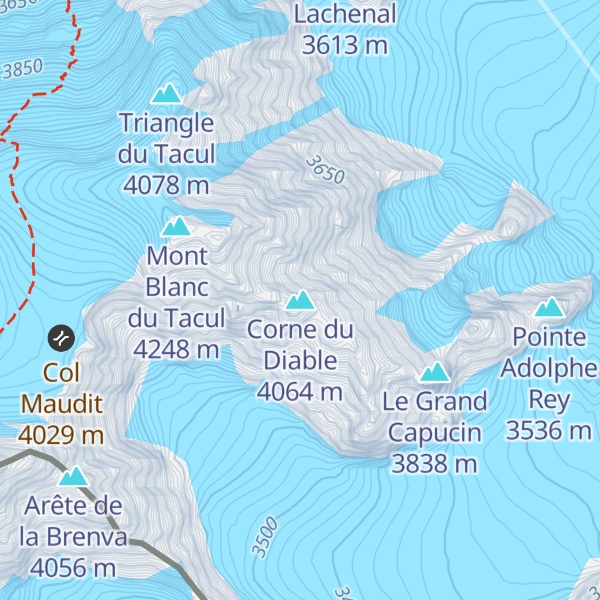 Map of Corne du Diable