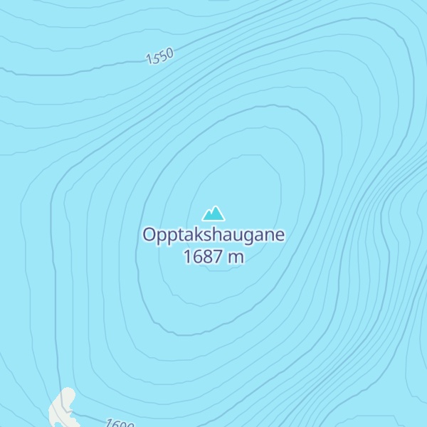 Map of Opptakshaugane