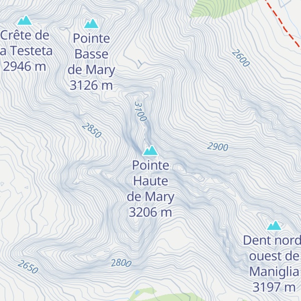 Map of Pointe Haute de Mary