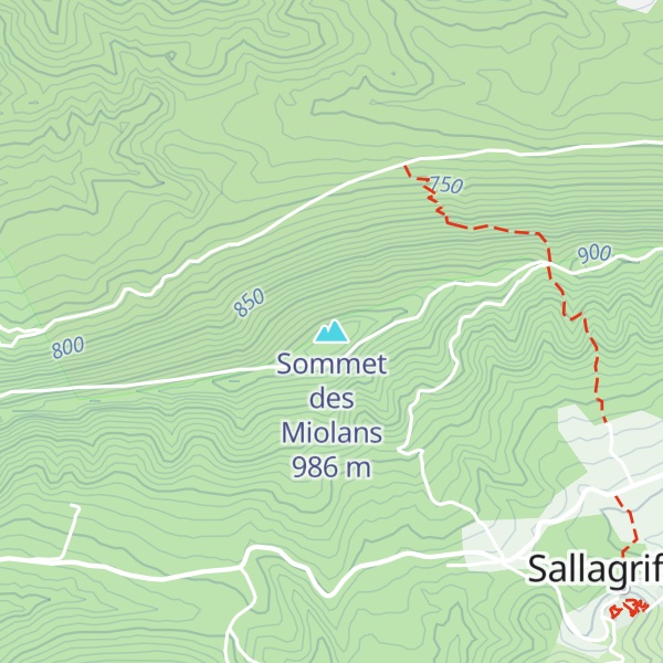 Map of Sommet des Miolans