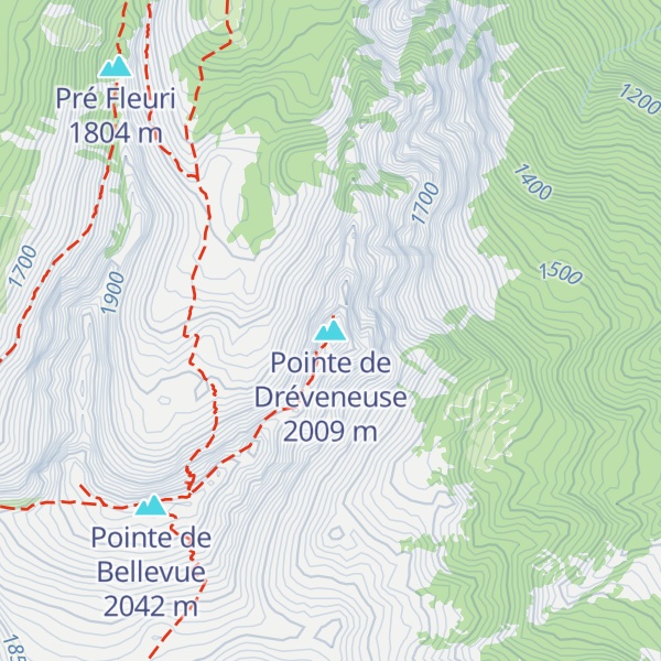 Map of Pointe de Dréveneuse