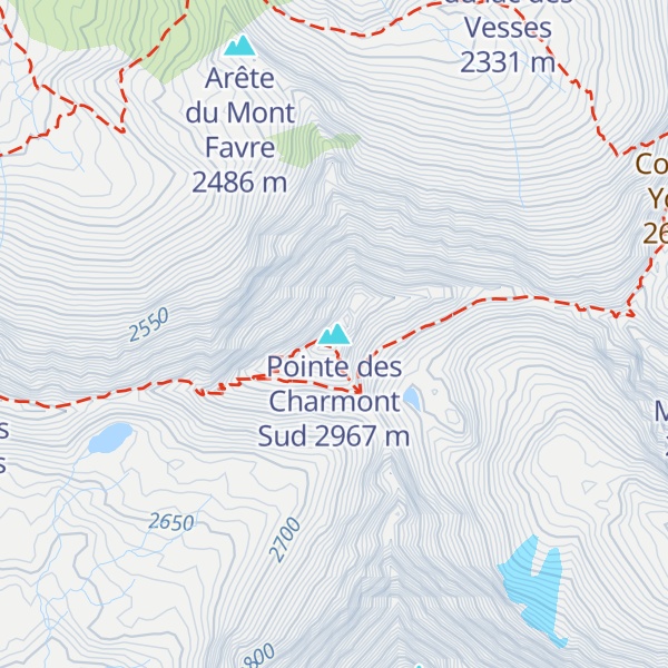 Map of Pointe des Charmont Sud