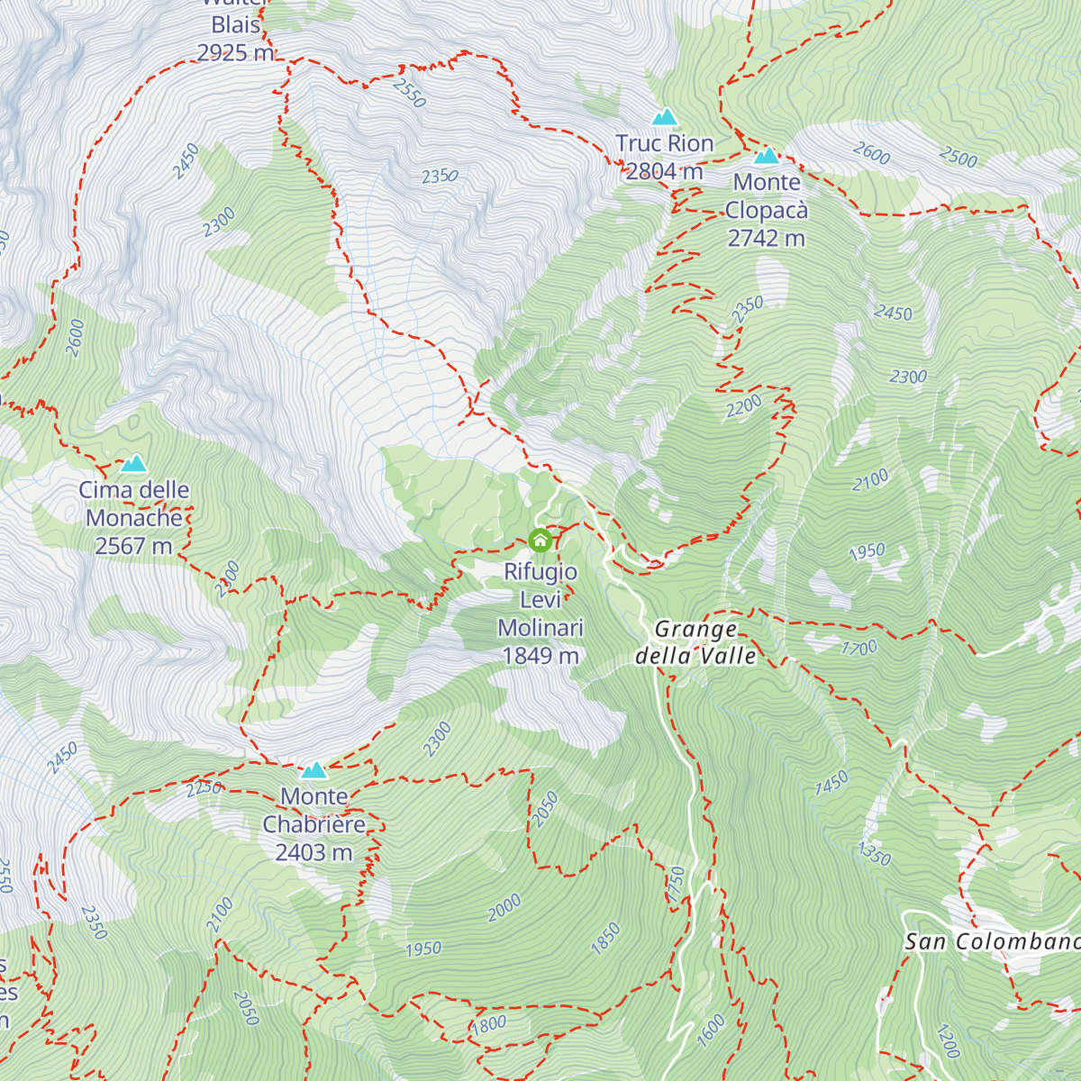 Rifugio Levi Molinari map