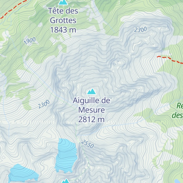 Map of Aiguille de Mesure