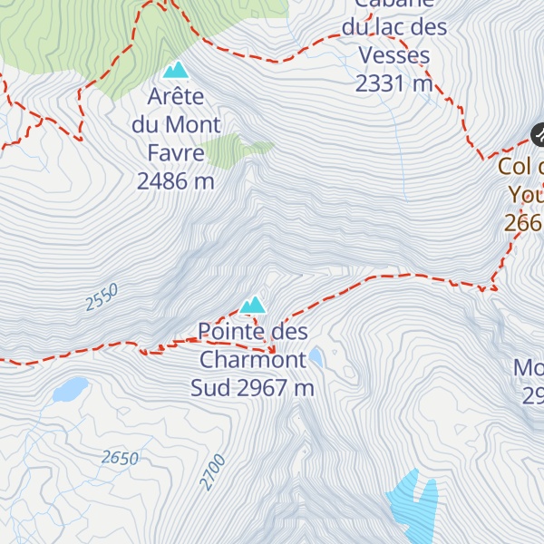 Map of Pointe des Charmonts Nord