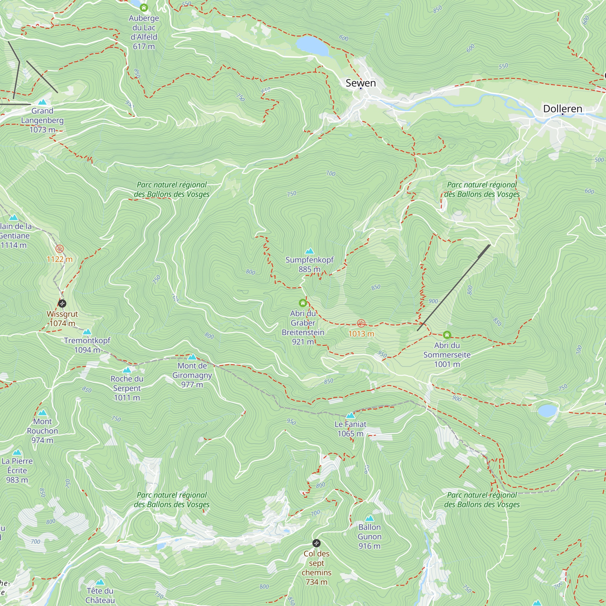 Abri du Graber Breitenstein map