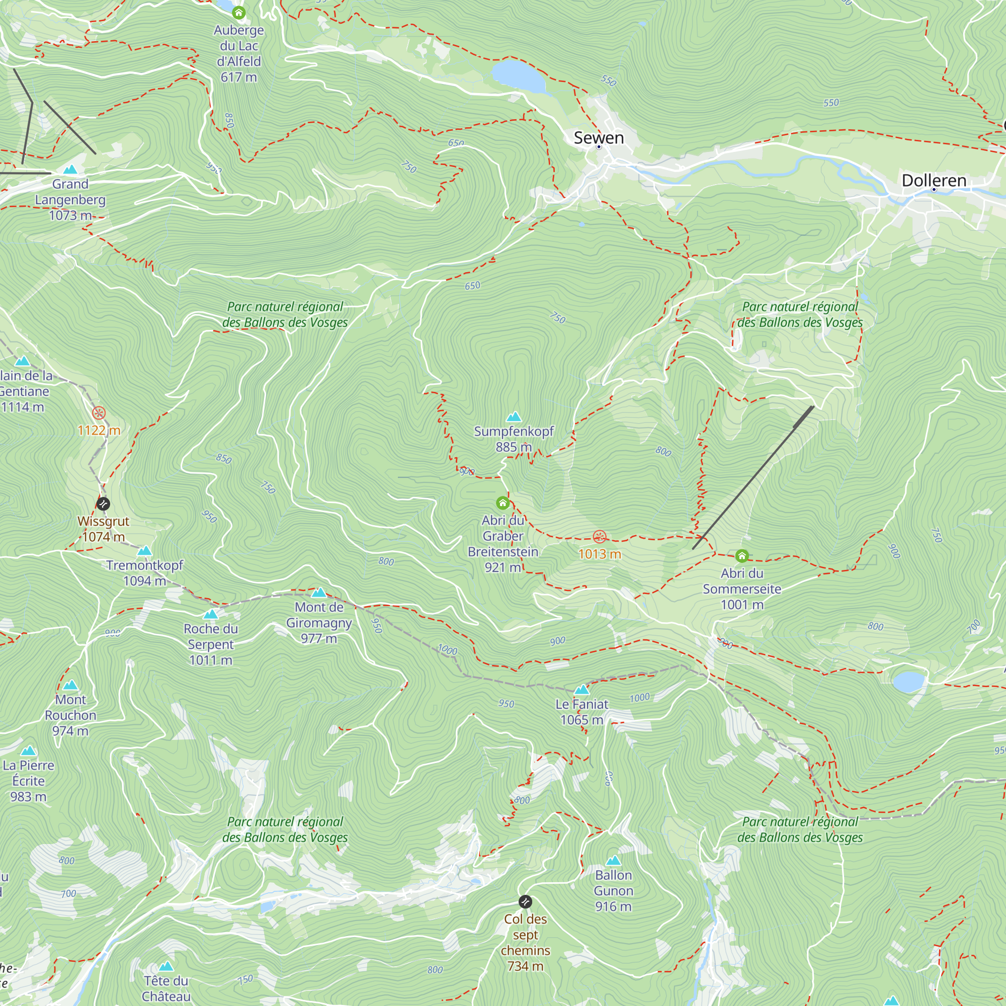 Abri du Graber Breitenstein map