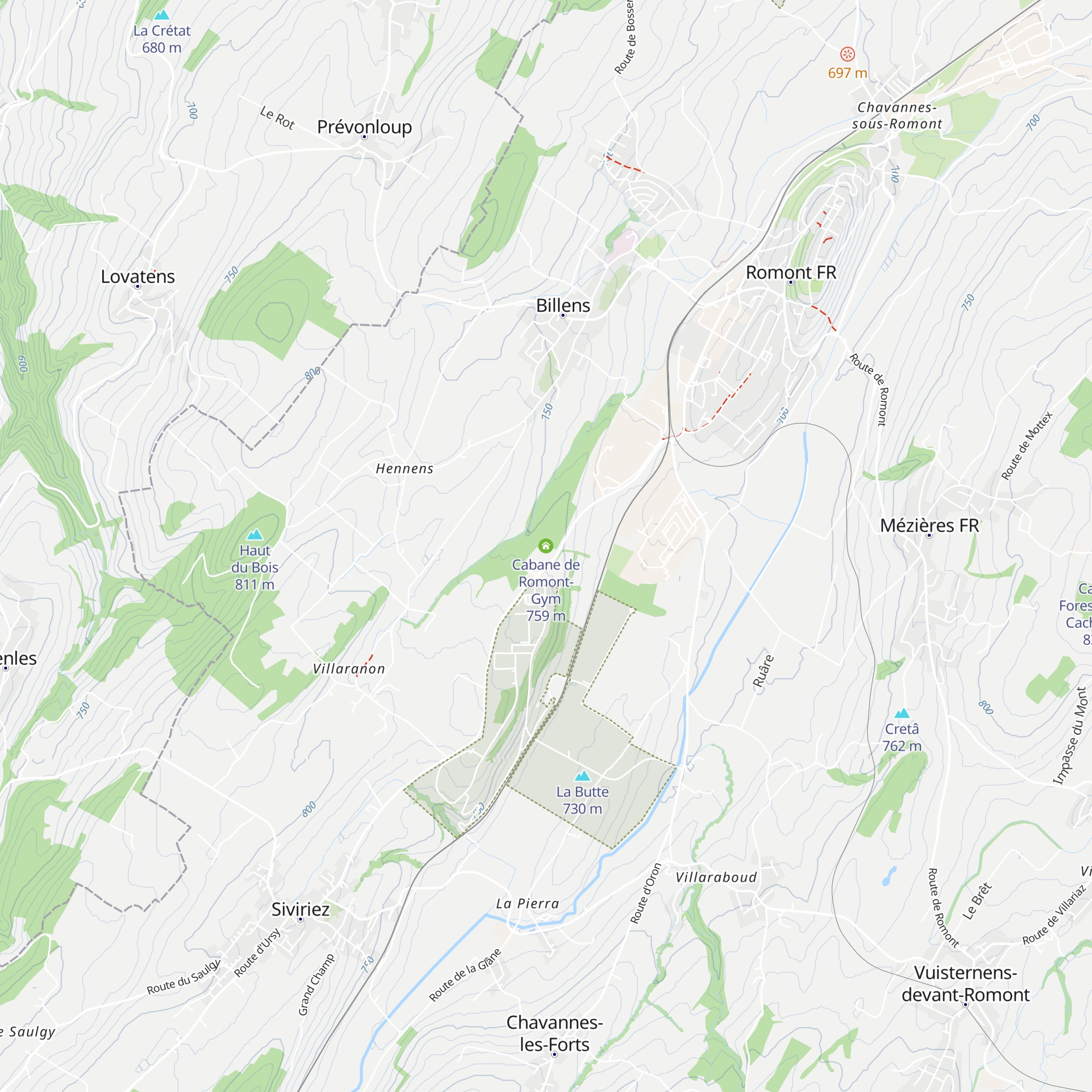 Cabane de Romont-Gym map