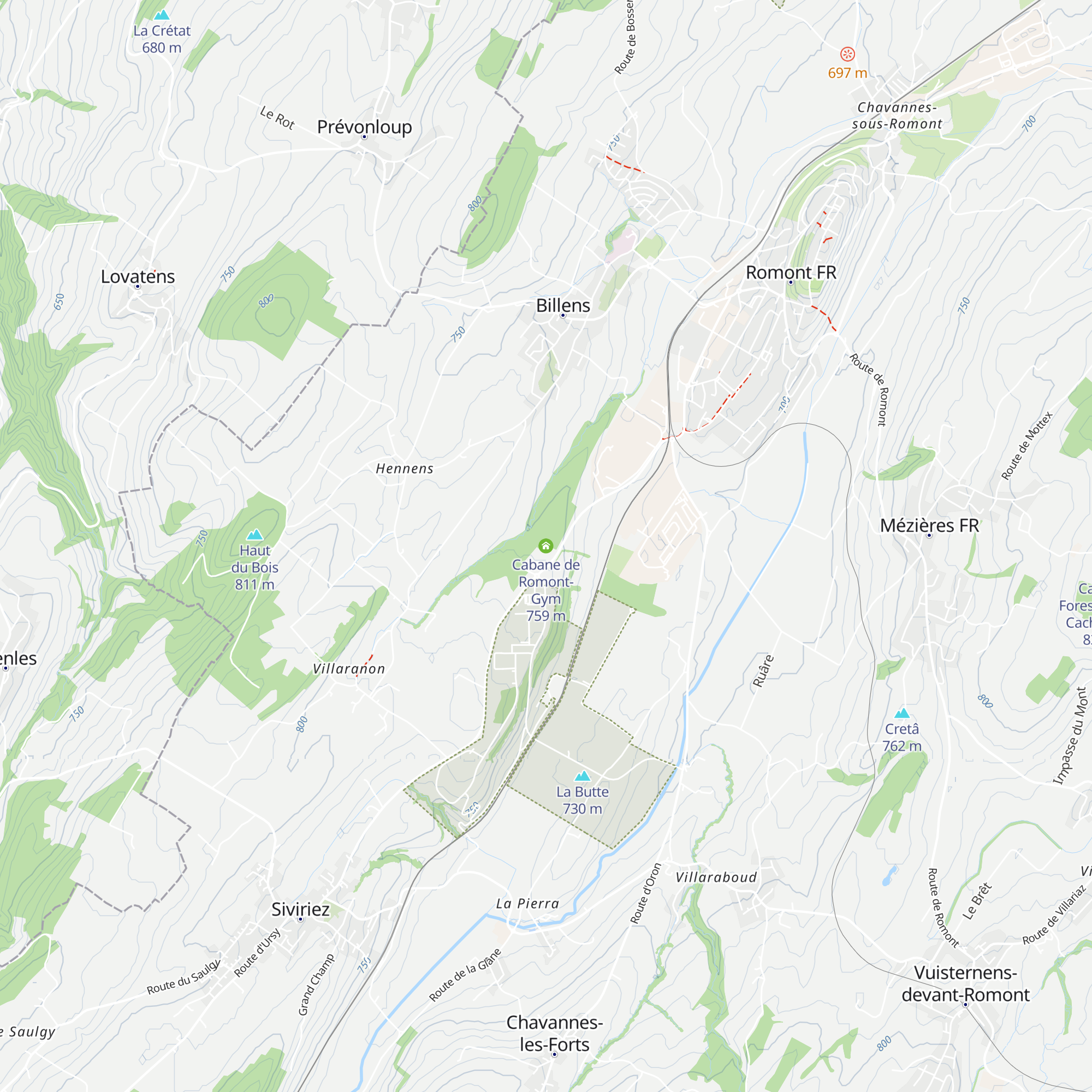 Cabane de Romont-Gym map