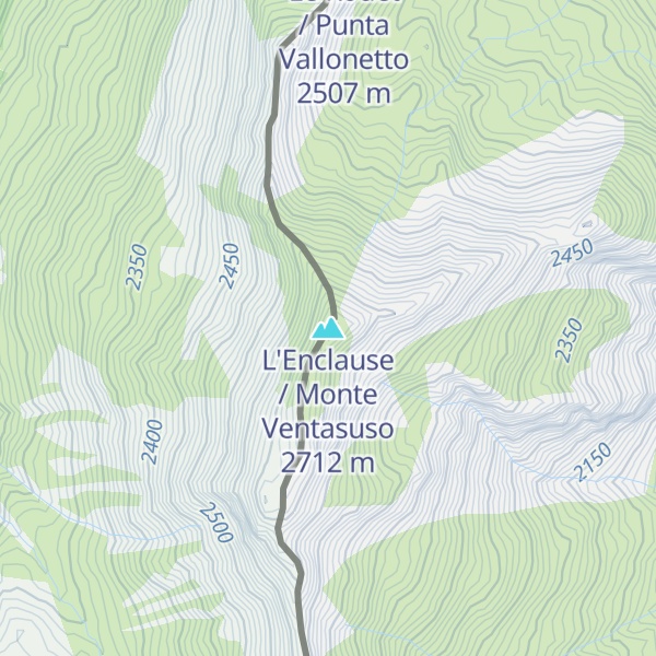 Map of L'Enclause / Monte Ventasuso