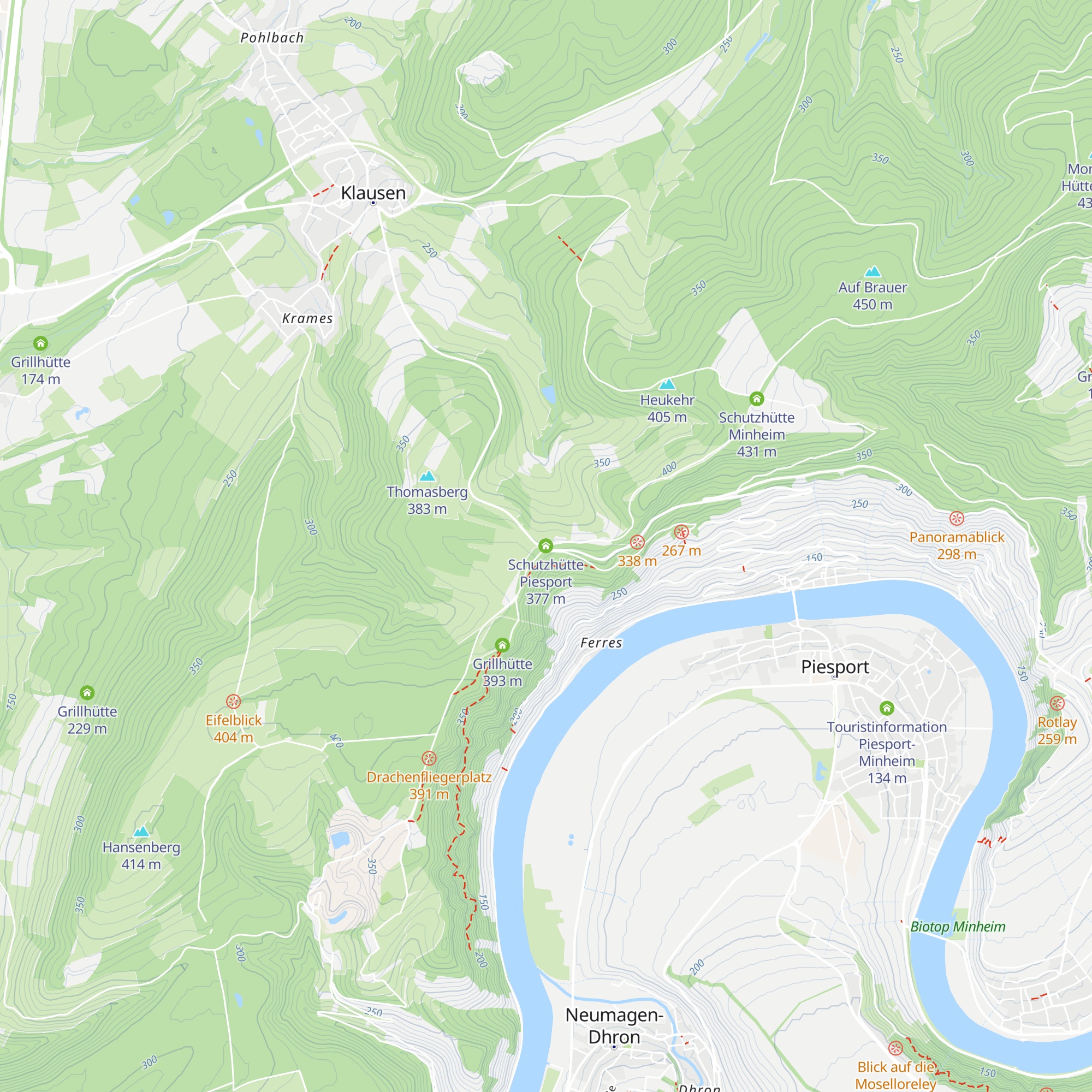 Schutzhütte Piesport map