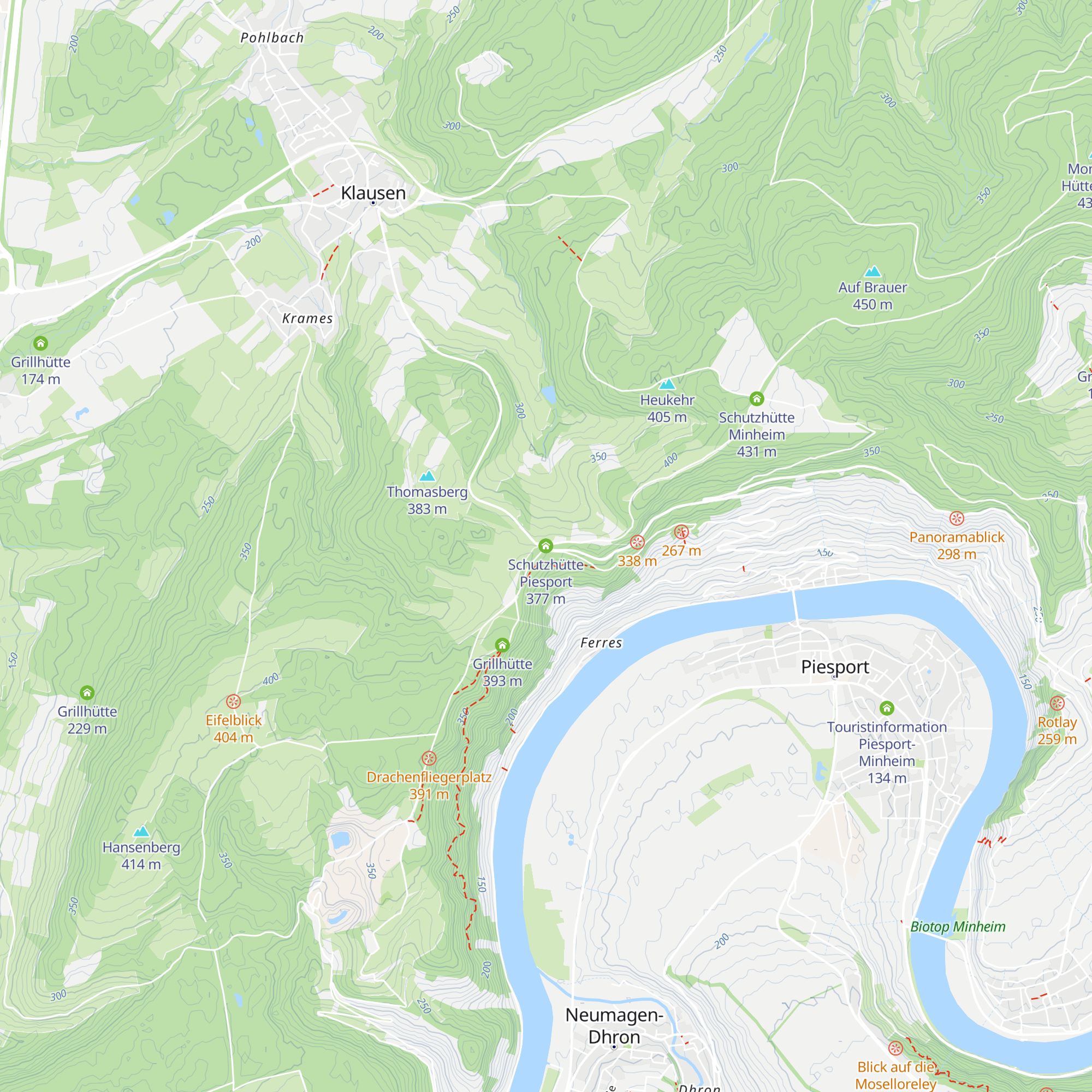 Schutzhütte Piesport map