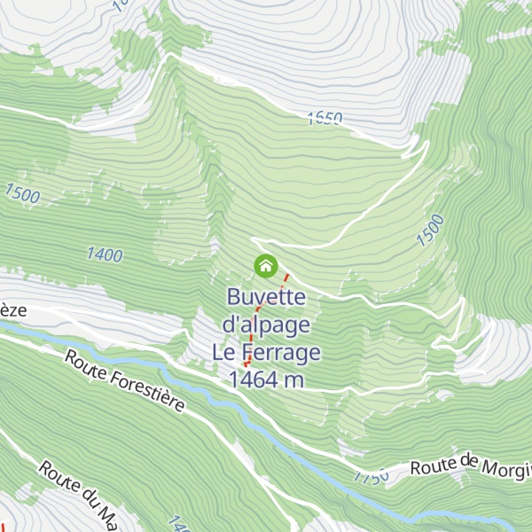 Map of Buvette d'alpage Le Ferrage