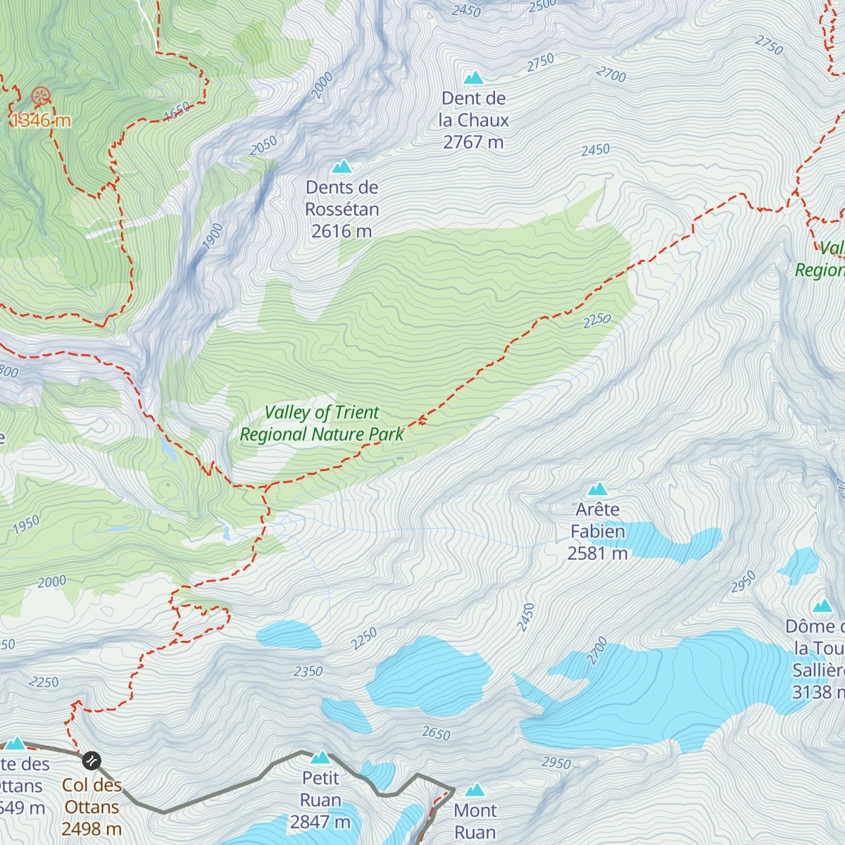 Cabane de Susanfe map