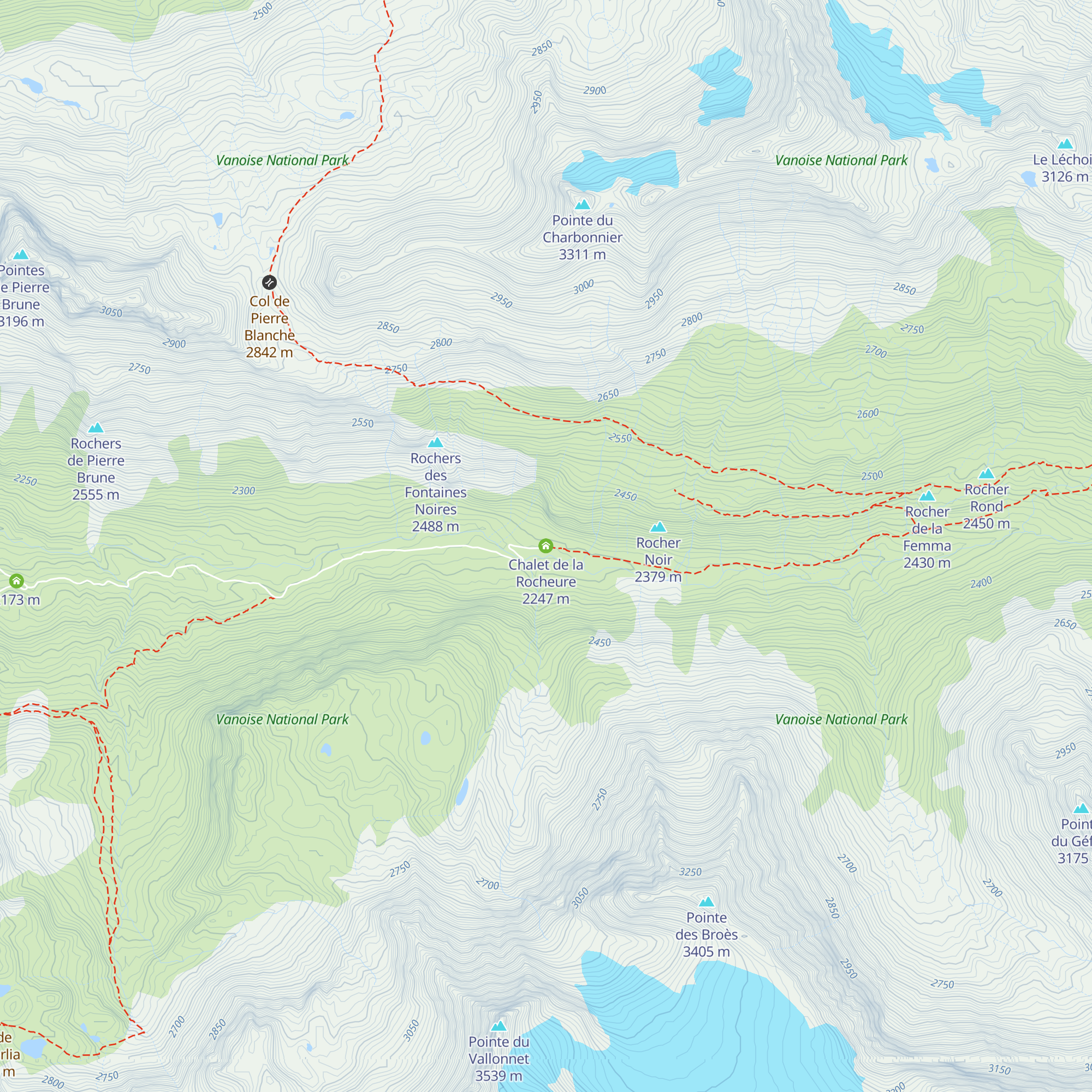 Chalet de la Rocheure map