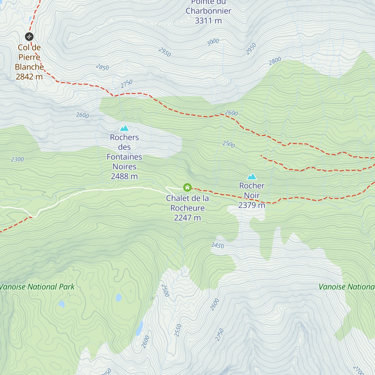 Chalet de la Rocheure map