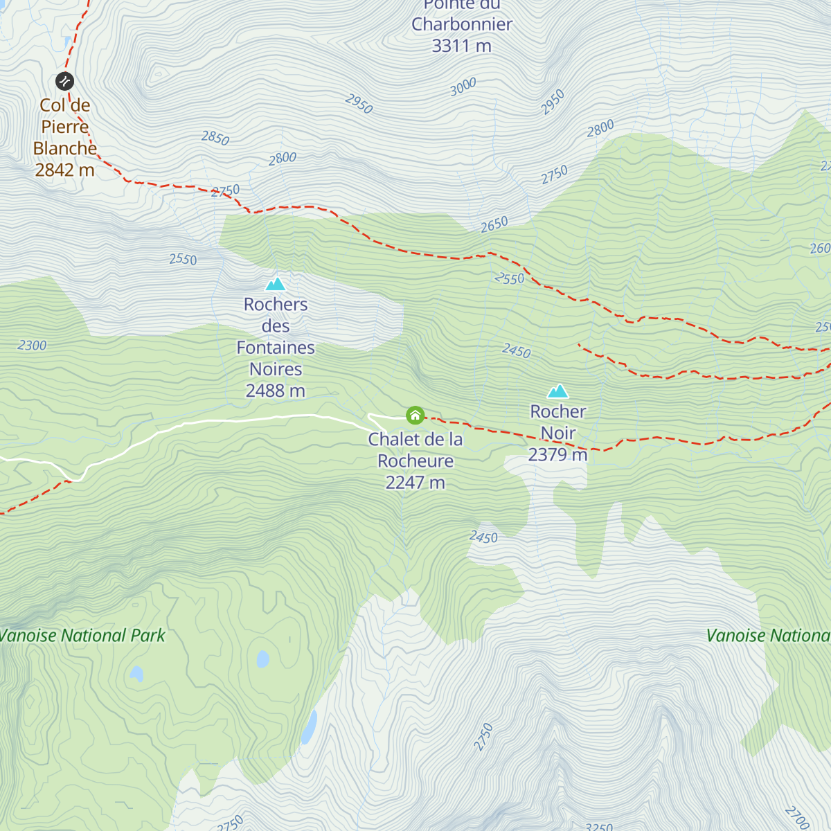 Chalet de la Rocheure map