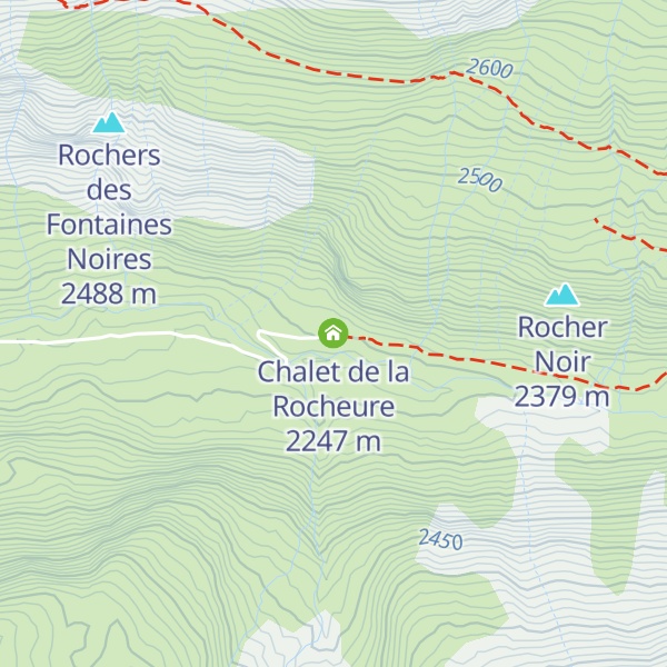 Map of Chalet de la Rocheure