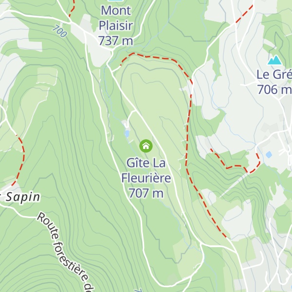 Map of Gîte La Fleurière