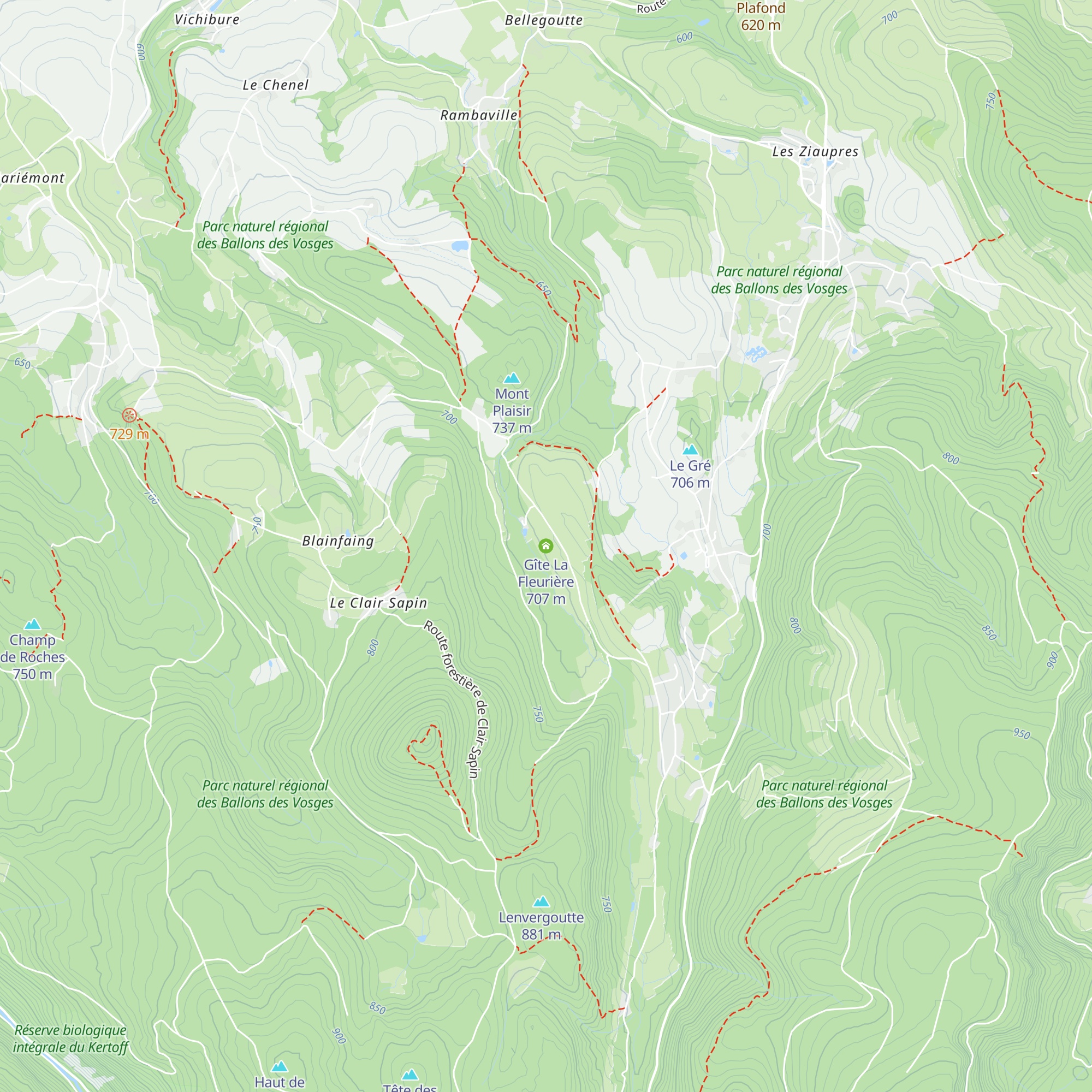Gîte La Fleurière map