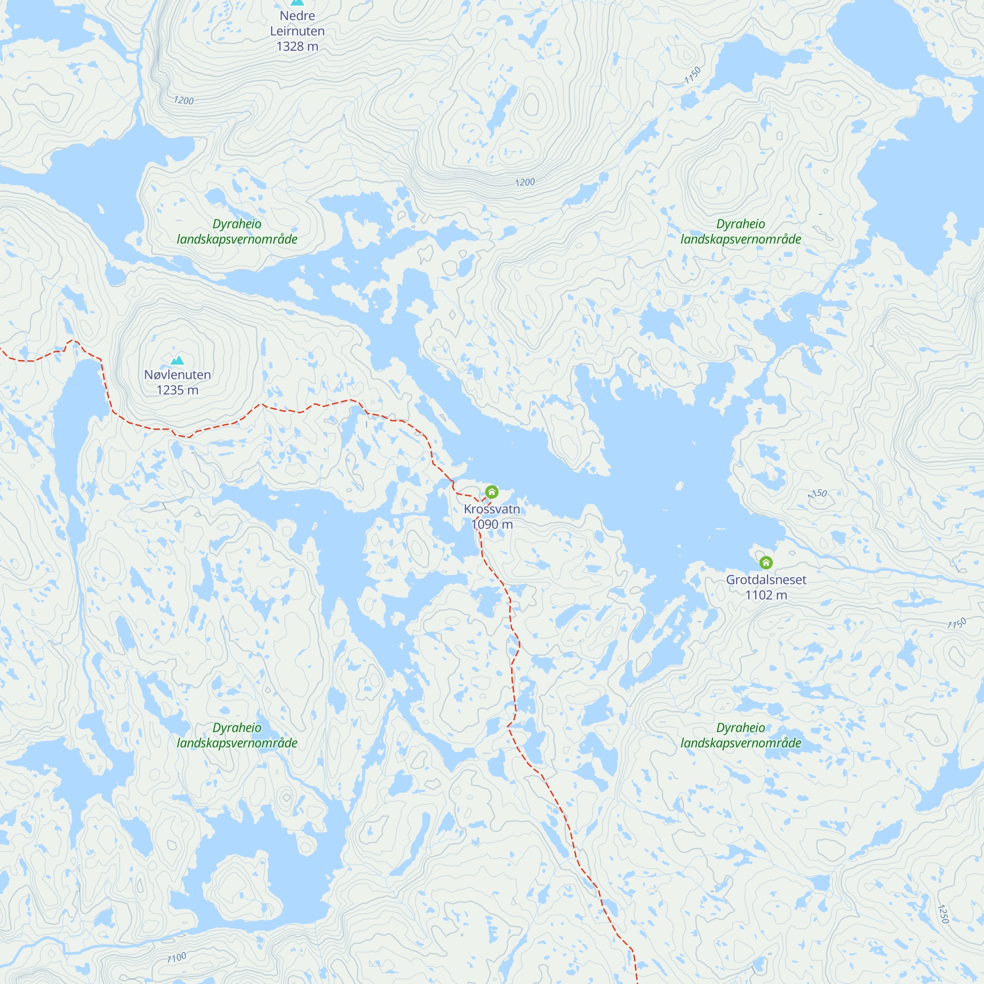 Krossvatn map