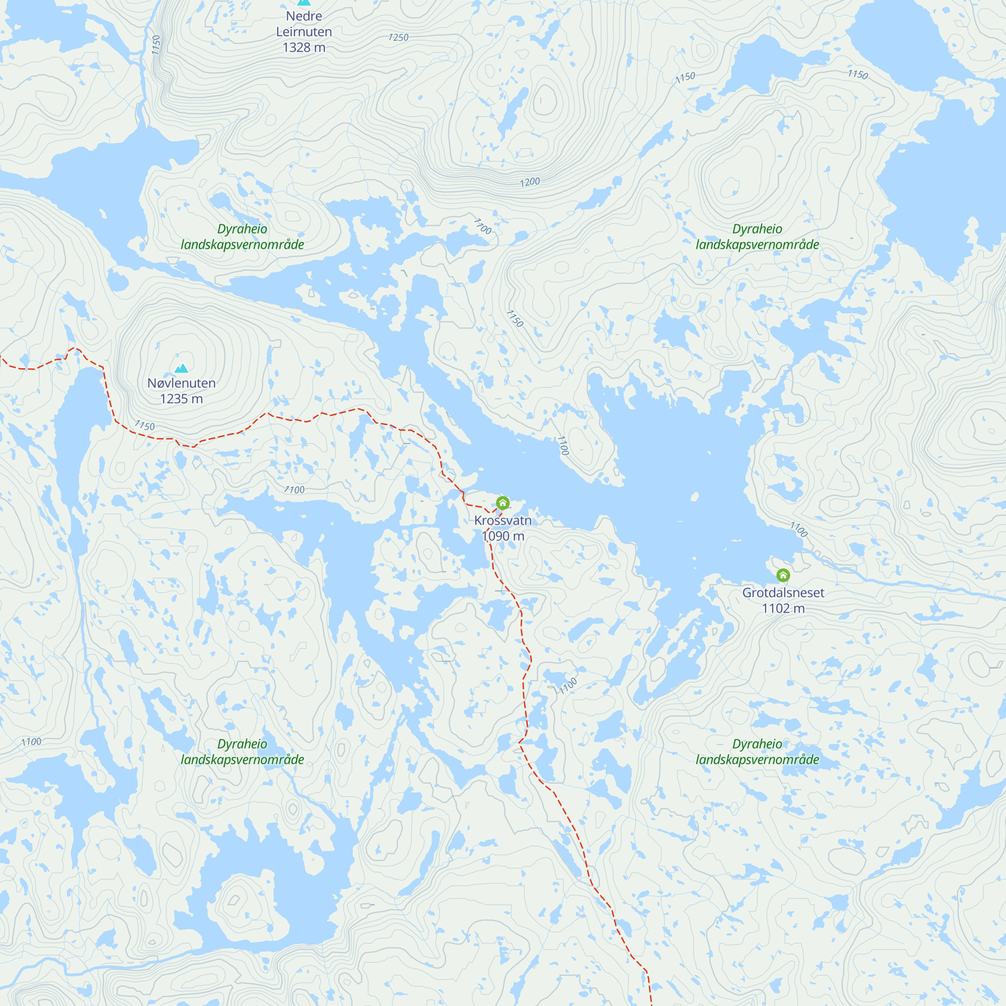 Krossvatn map
