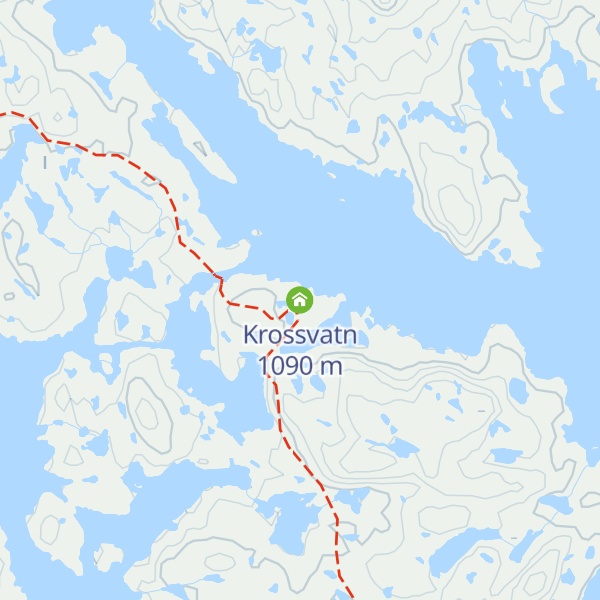 Map of Krossvatn