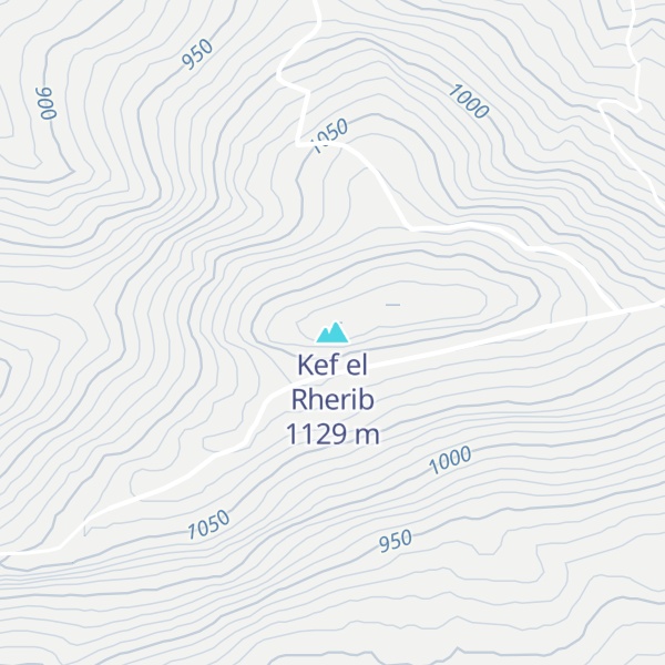 Map of Kef el Rherib