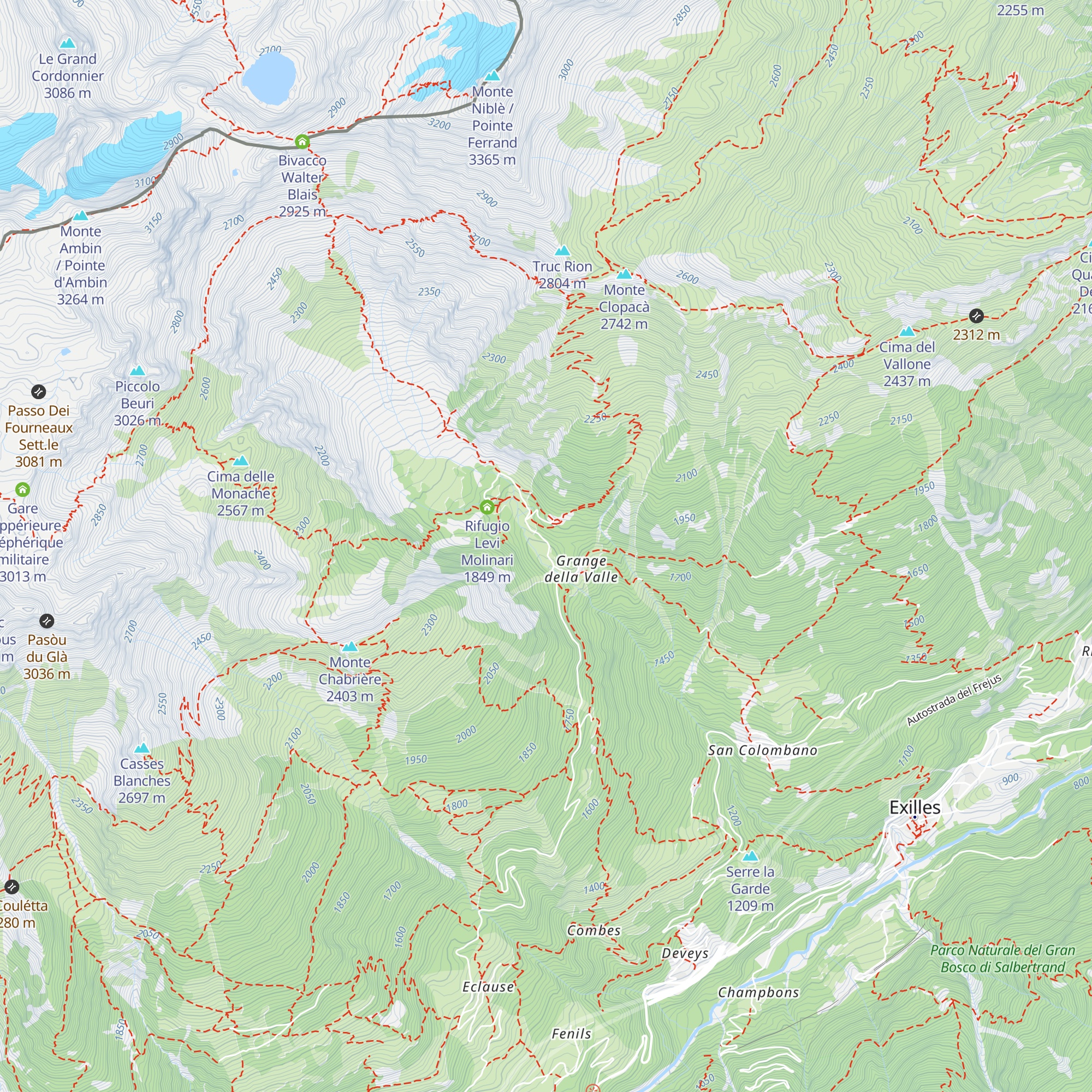 Colonia Alpina Angelo Viberti map