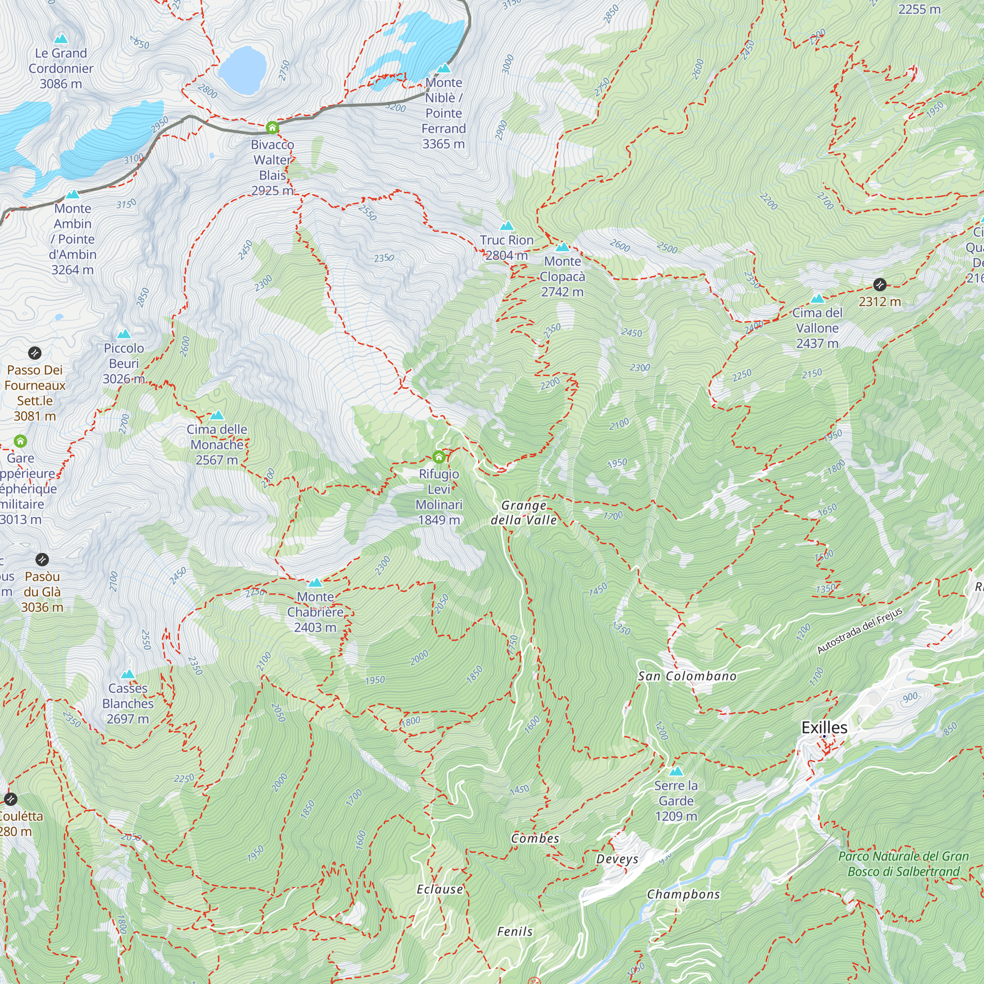 Colonia Alpina Angelo Viberti map