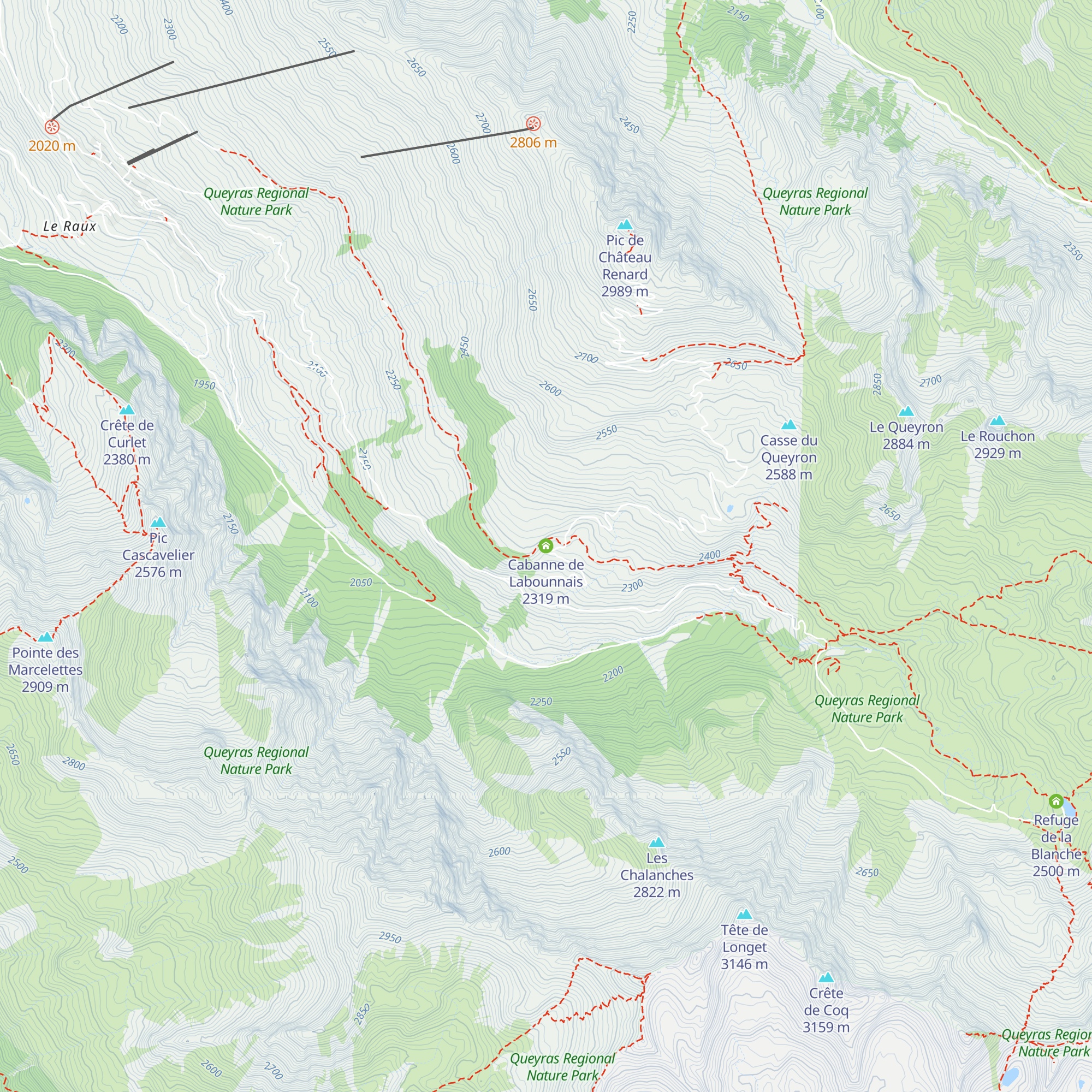 Cabanne de Labounnais map