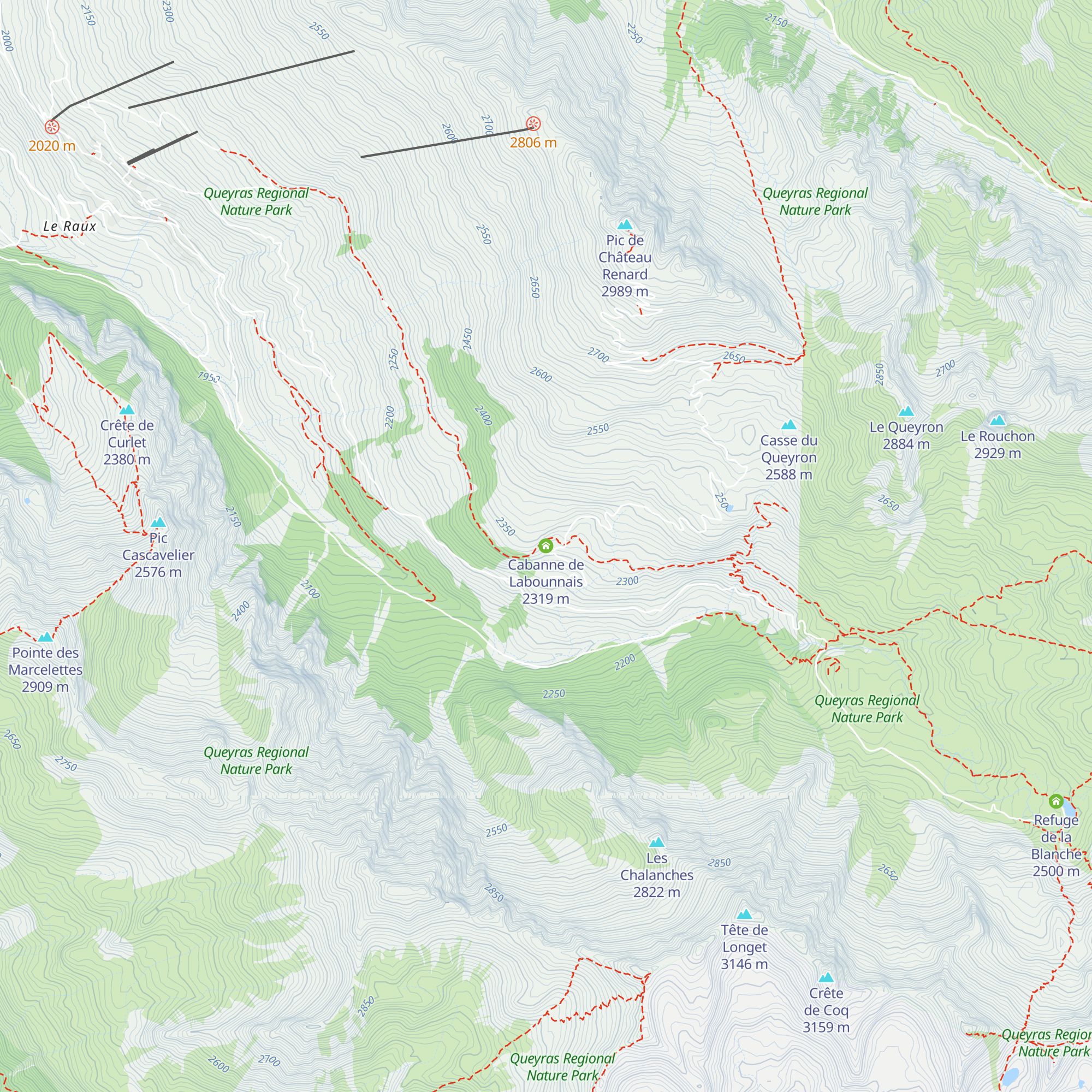 Cabanne de Labounnais map