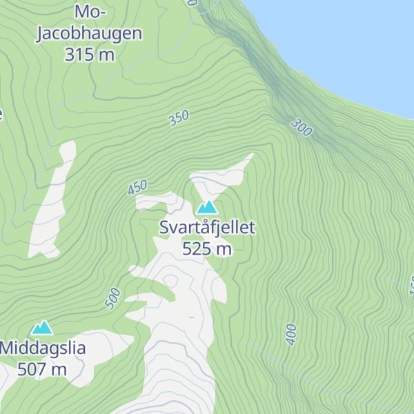 Map of Svartåfjellet