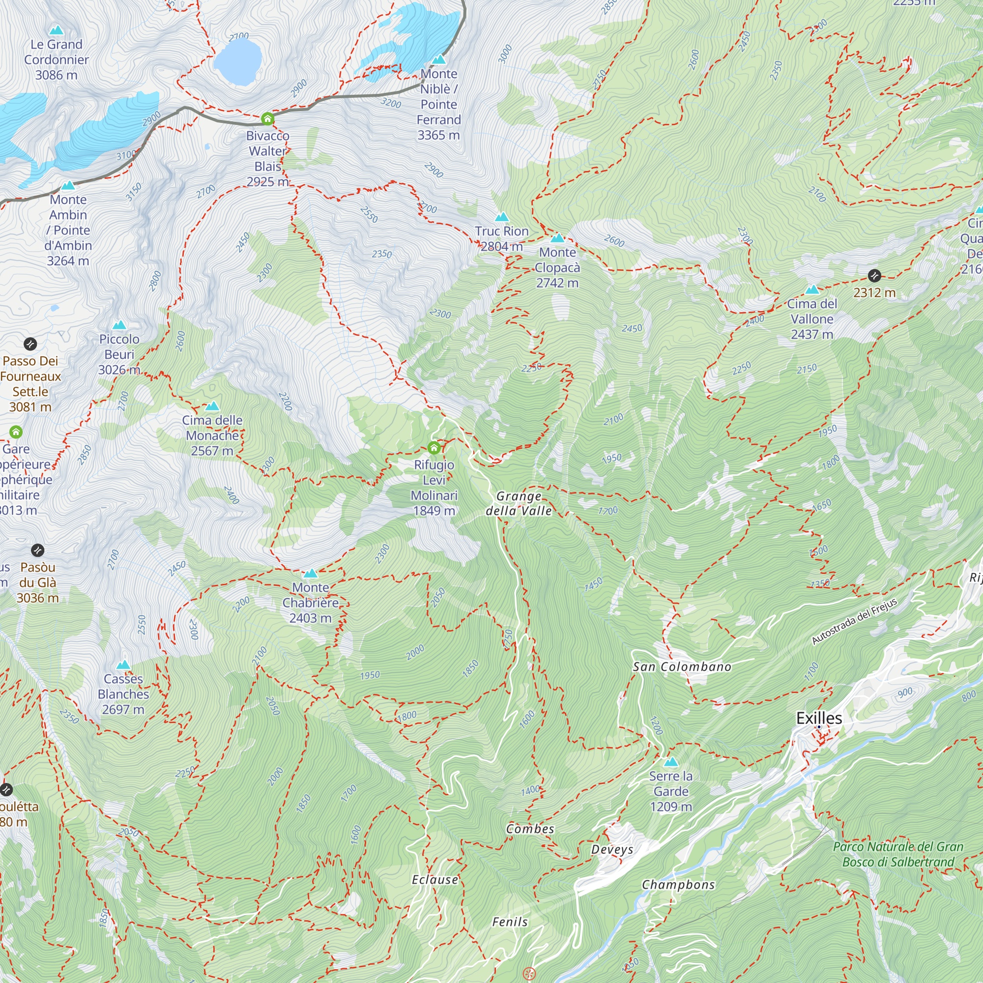 Baita Sezionale Candido Viberti map