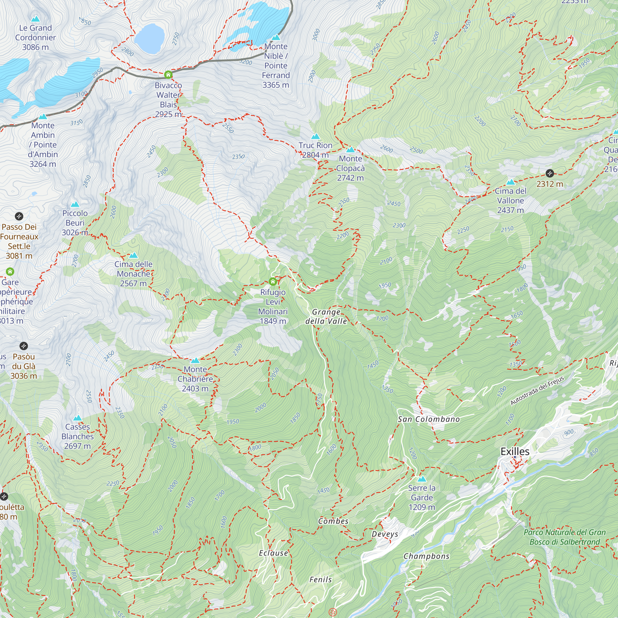 Baita Sezionale Candido Viberti map