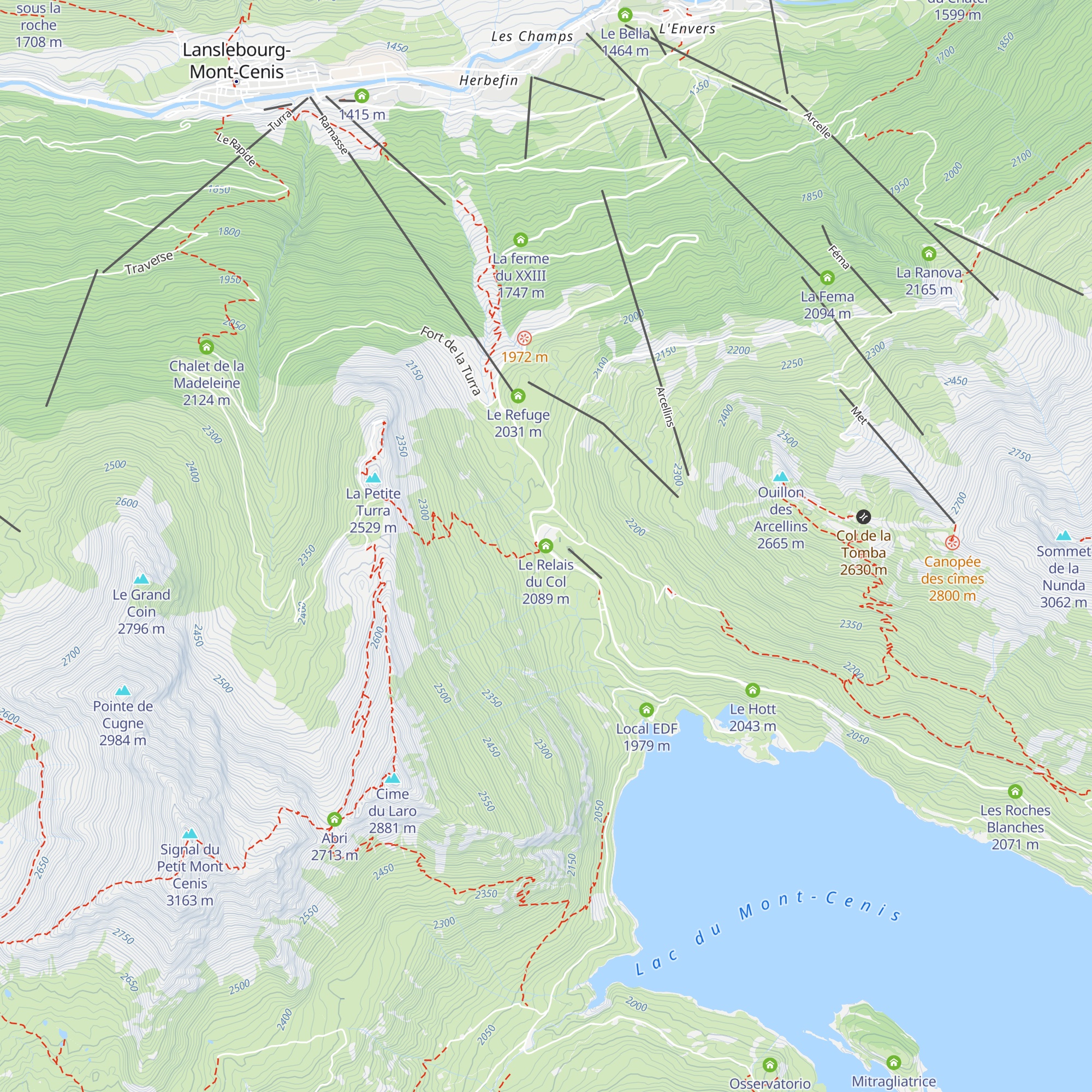 Le Relais du Col map