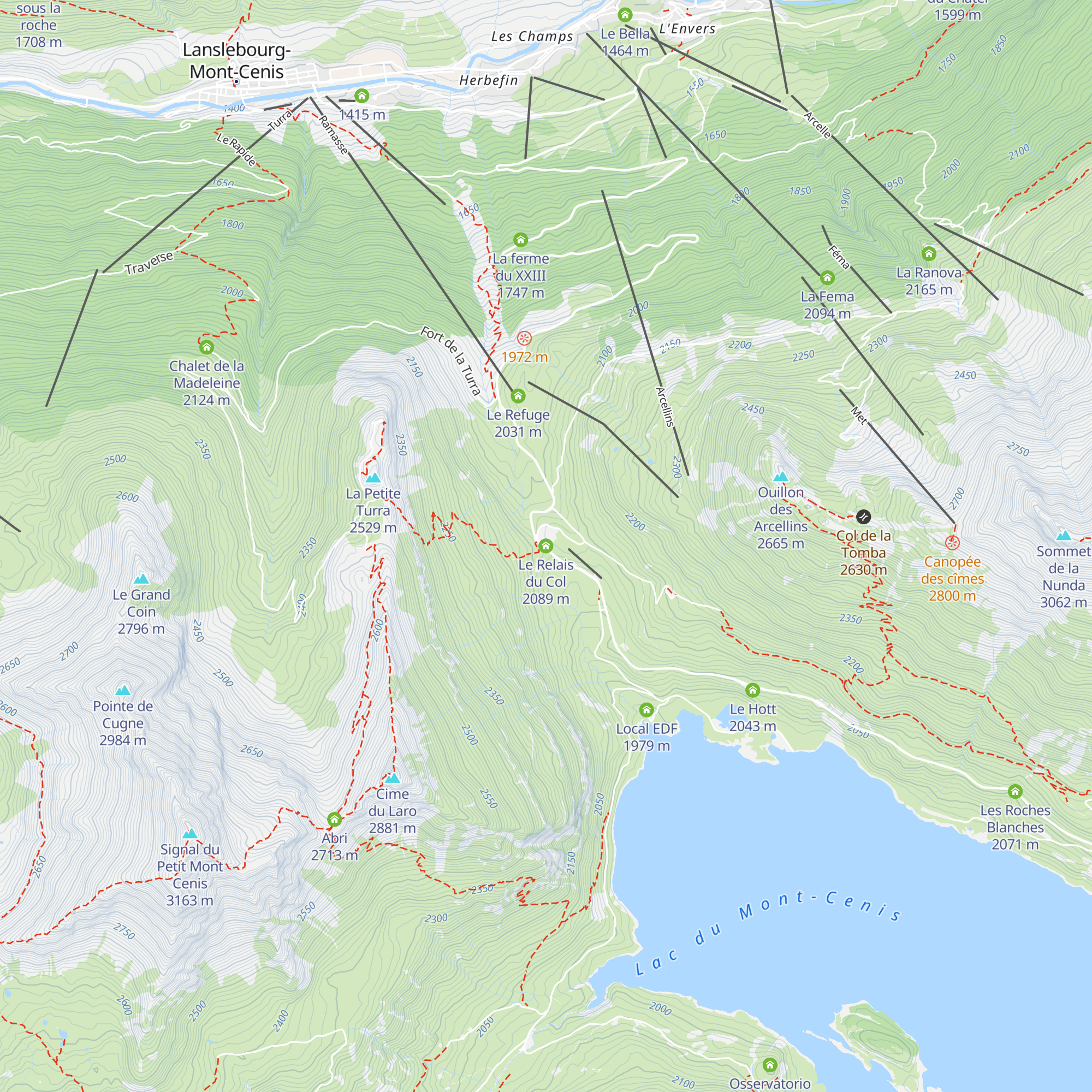 Le Relais du Col map