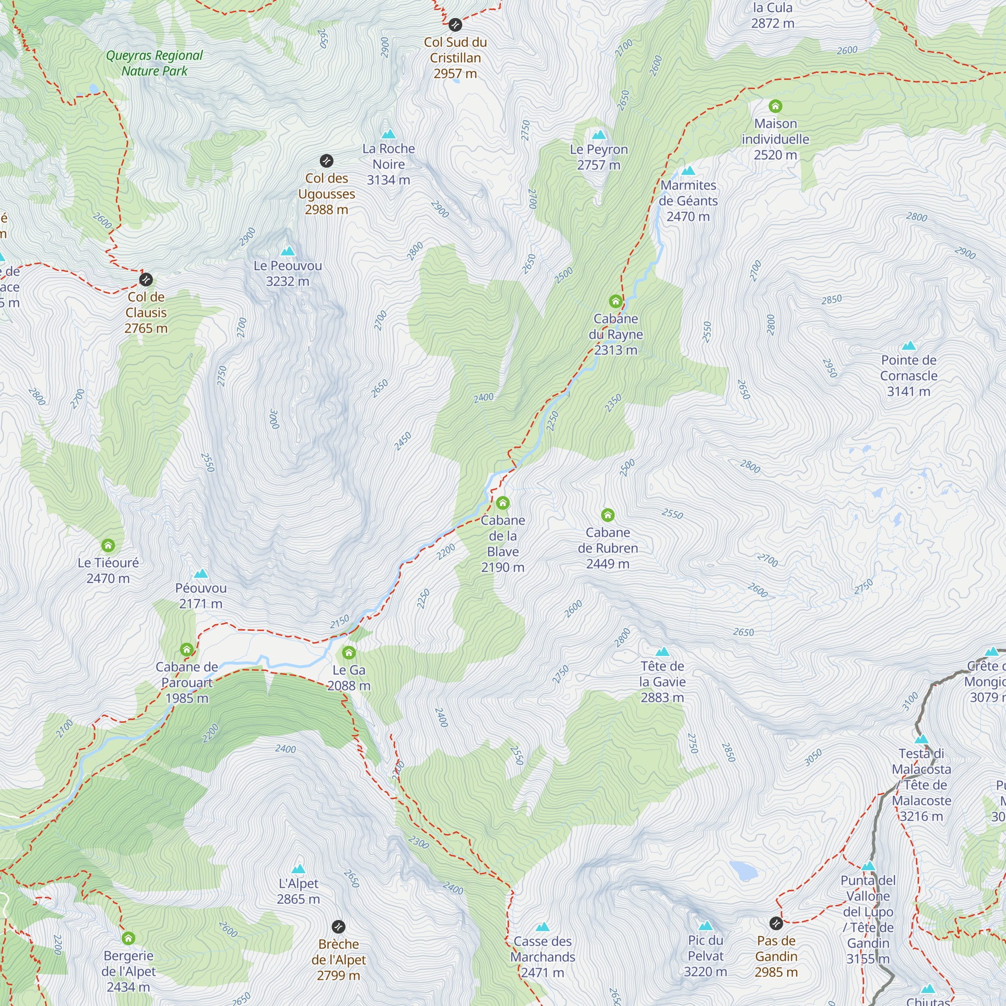 Cabane de la Blave map