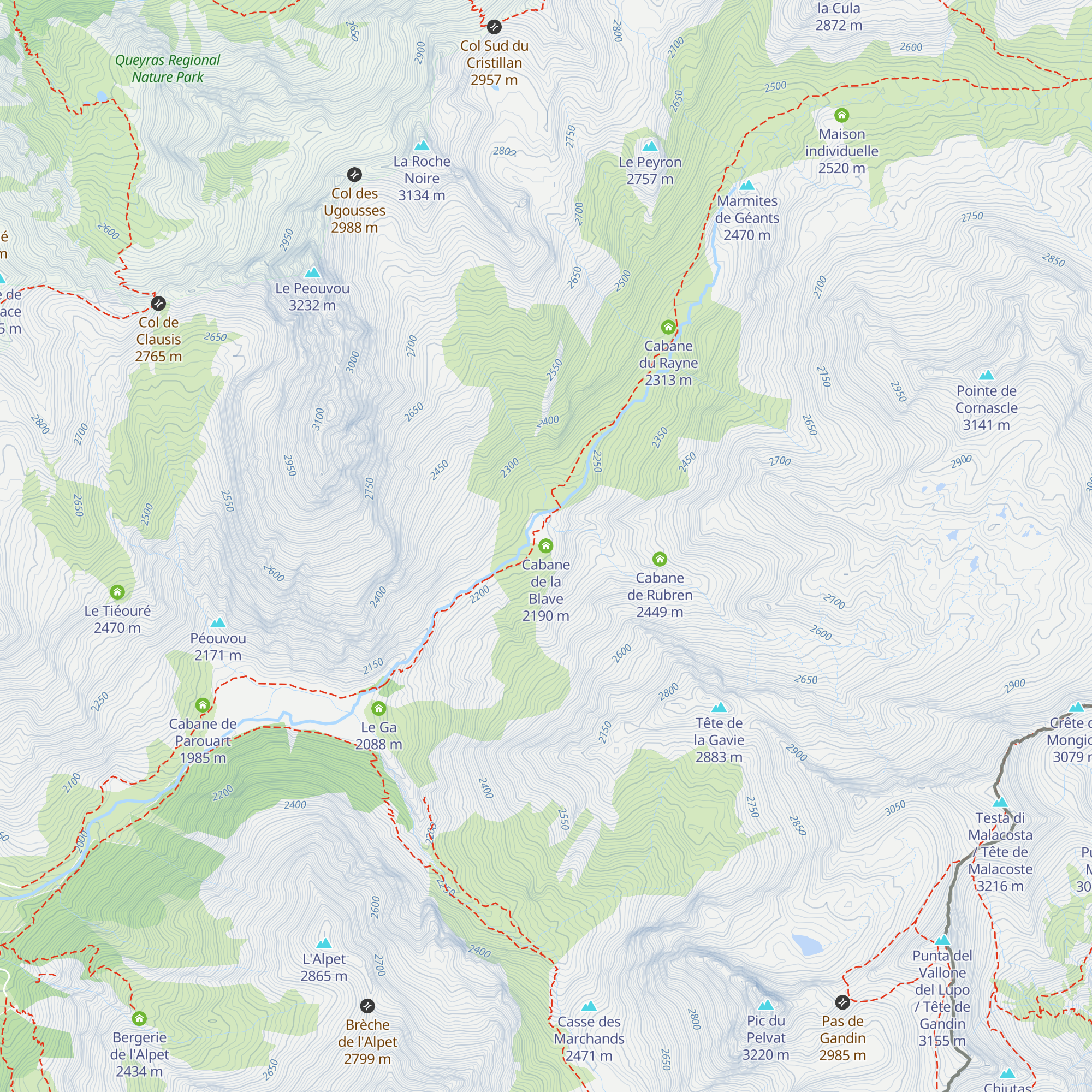 Cabane de la Blave map