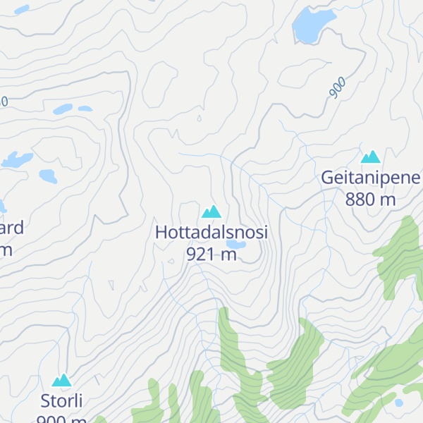 Map of Hottadalsnosi
