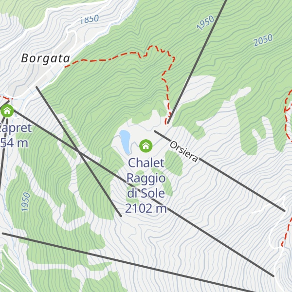 Map of Chalet Raggio di Sole