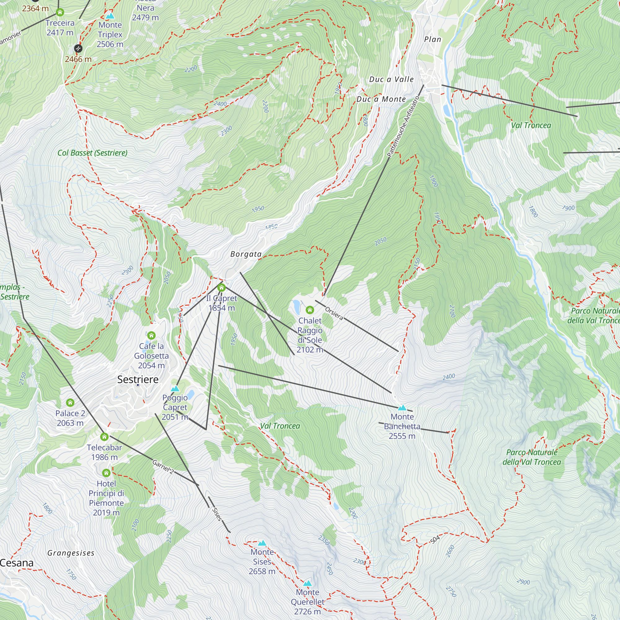 Chalet Raggio di Sole map