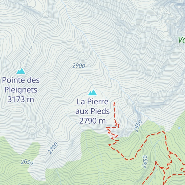 Map of La Pierre aux Pieds