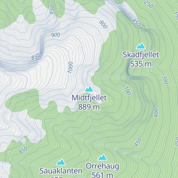 Map of Midtfjellet